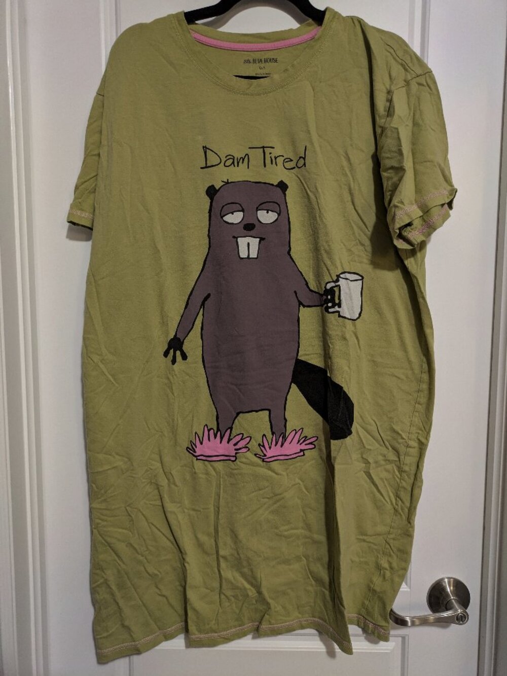 Little Blue House O/S Dam Tired Sleep Shirt